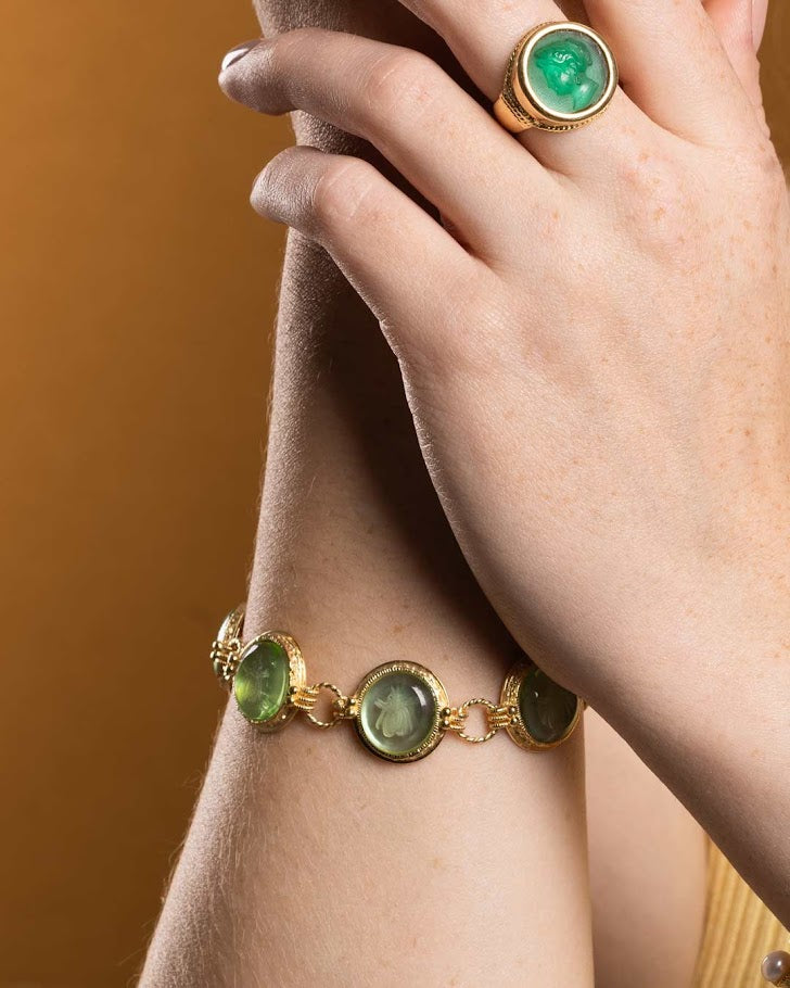 925GG STATION BEE MOP BRACELET