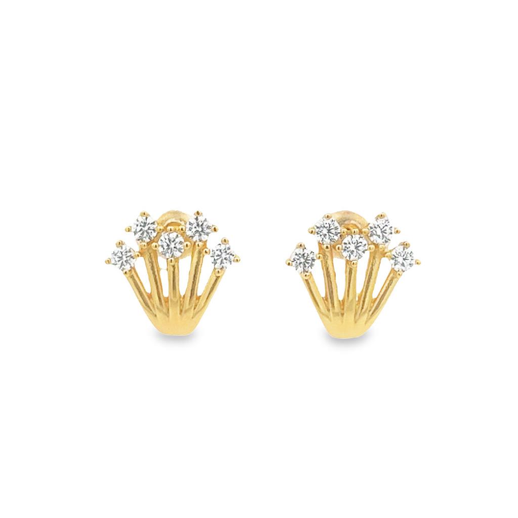 925 GOLD PLATED CRYSTAL EARRINGS
