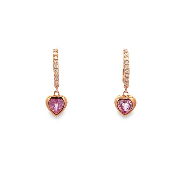 D0.06 14KR PINKSAPPHIRE 0.56CT EARRINGS