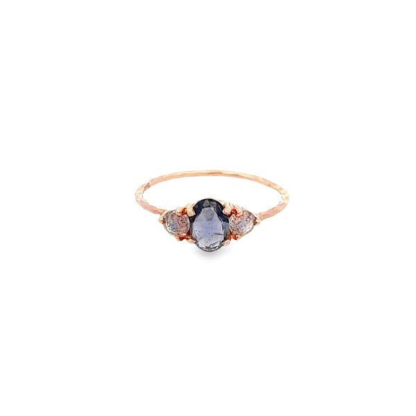 925 ROSE GOLD PLATED LABRADORITE AND IOLITE