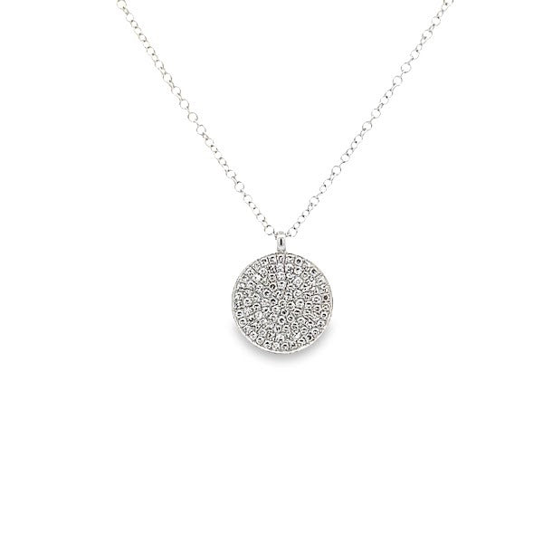D0.30 14KW DIAMOND DISC NECKLACE