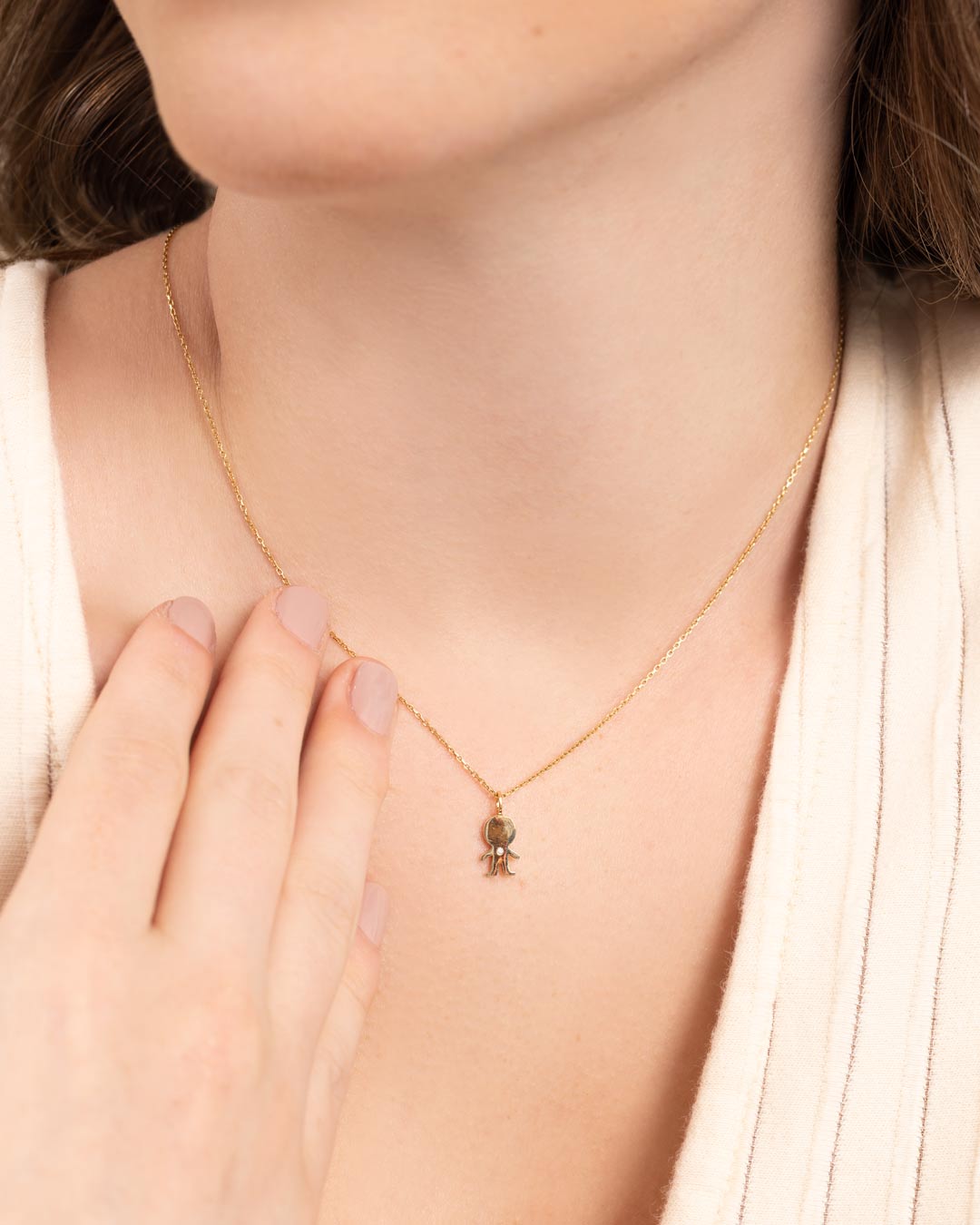 D0.03CT 14K GOLD DIAMOND BOY PENDANT