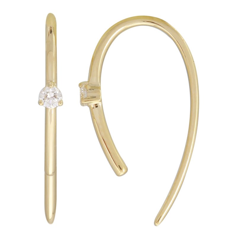 D0.08CT 14KY SEMINFINITY OVAL EARRINGS - C'SANTOS