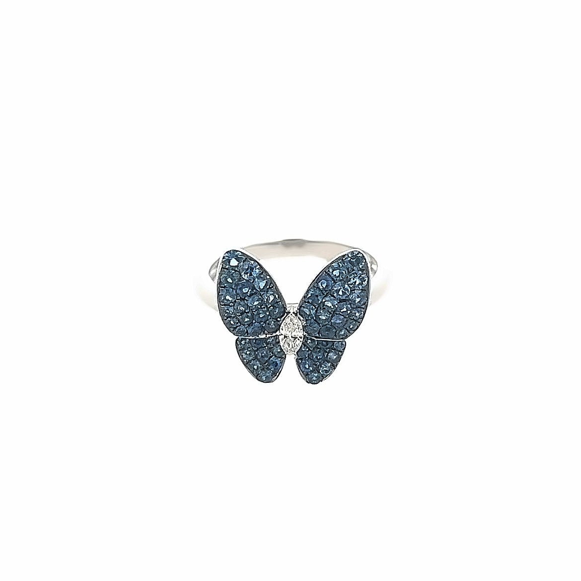 D0.09CT 18KW SM BUTTERFLY RG SAPPH 0.88CT T7 - C'SANTOS