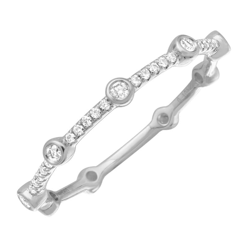 D0.10CT 14KW POINTS AND BEZEL RING T6.5 - C'SANTOS