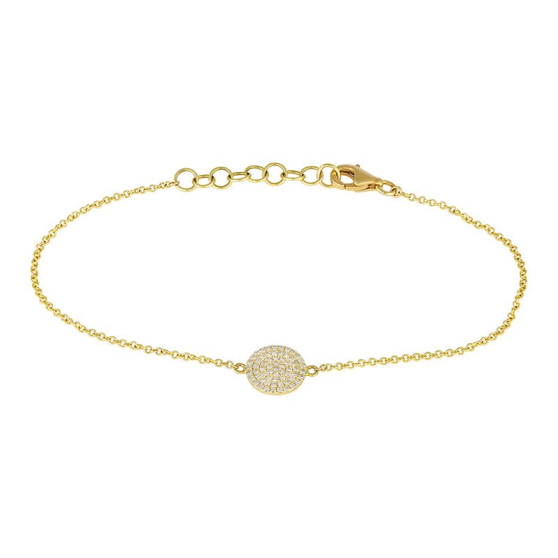 D0.19CT 14KY PAVE ROUND BRACELET - C'SANTOS
