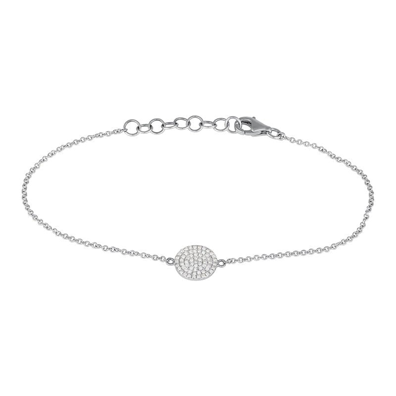 D0.20CT 14KW PAVE ROUND BRACELET - C'SANTOS
