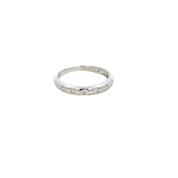 D0.20CT 14KW STATION DIAMOND RING T6.5 - C'SANTOS