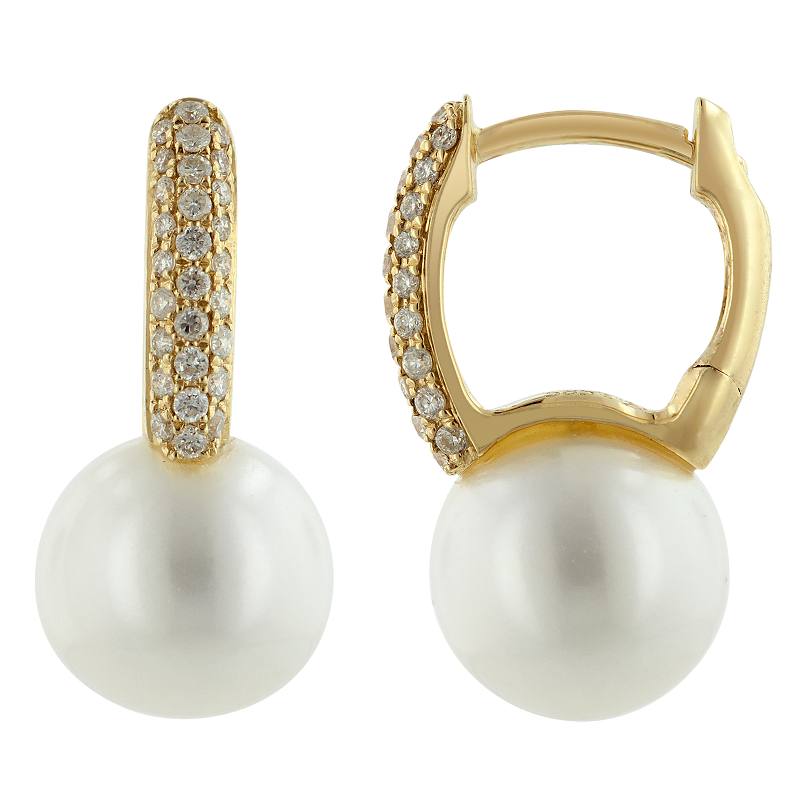 D0.20CT 14KY SEMINFINITY EARRINGS P8.5MM - C'SANTOS