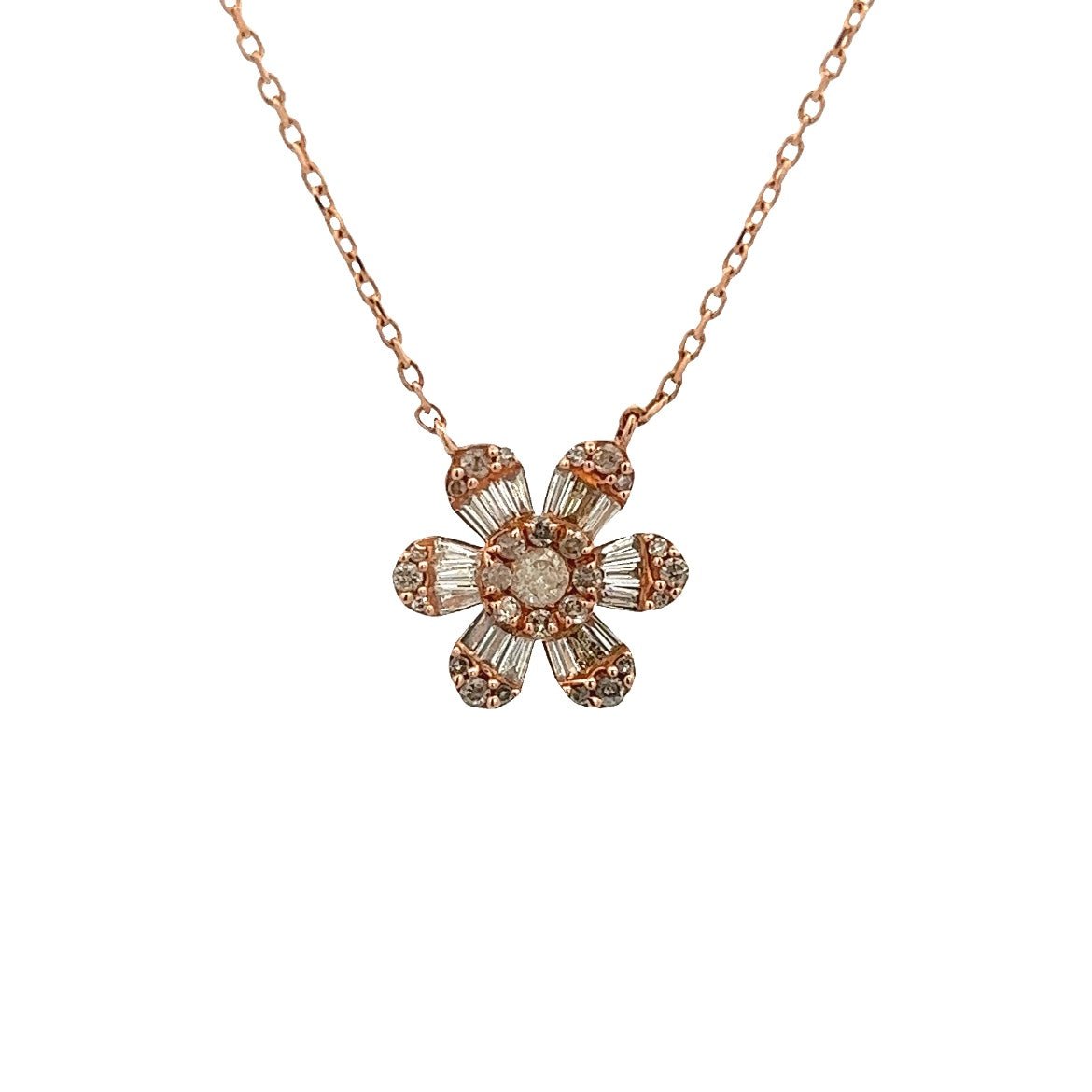 D0.50 14KR FLOWER NECKLACE - C'SANTOS