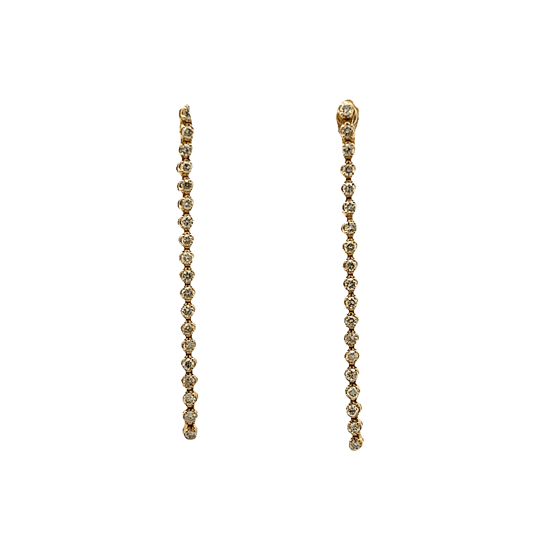D0.50 14KY LINE DIAMOND EARRINGS - C'SANTOS