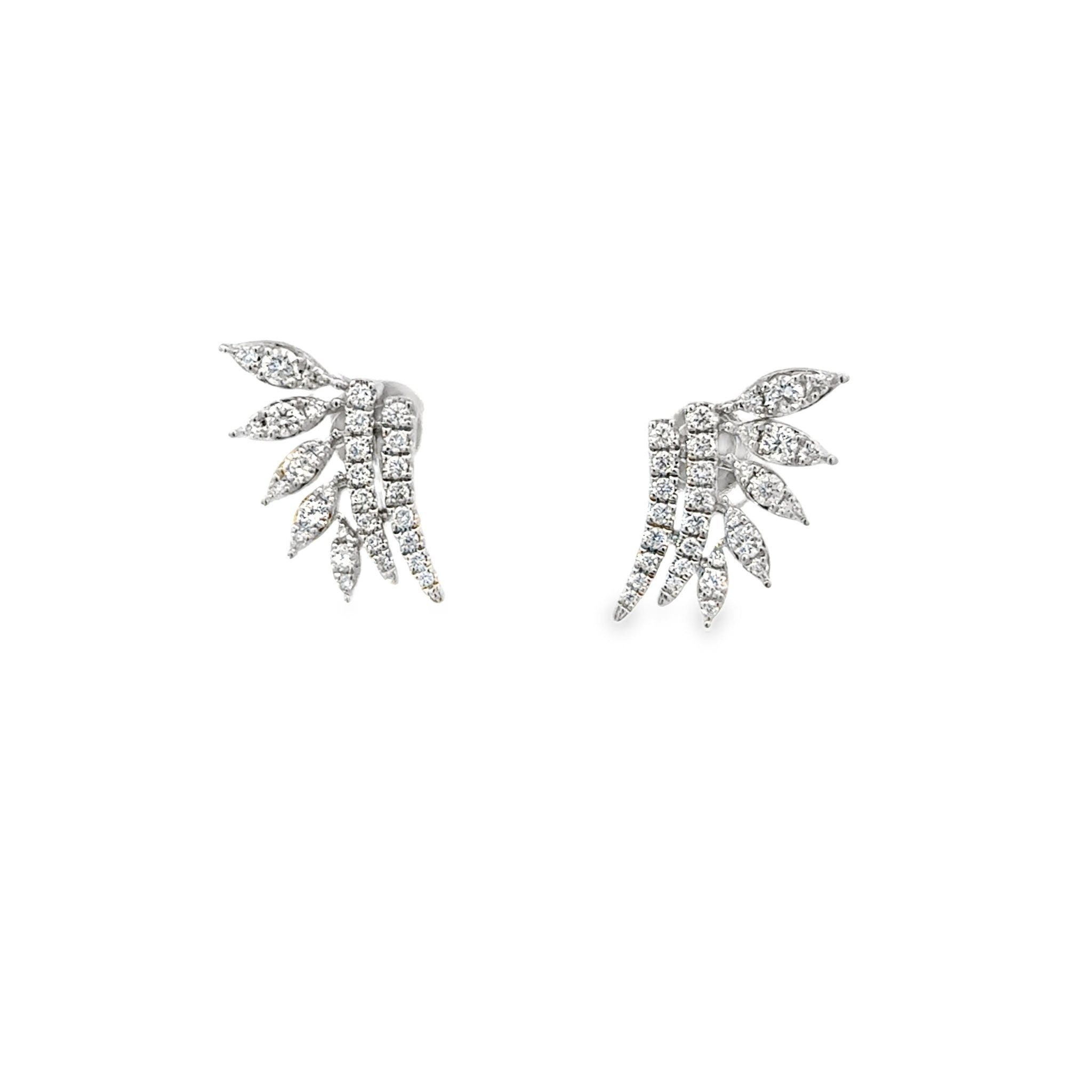 D0.53CT 14KW WINGS EARRINGS - C'SANTOS