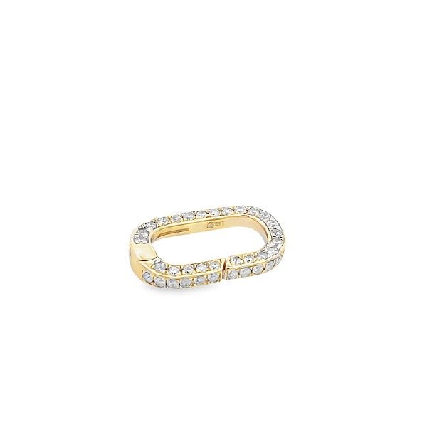 D0.72CT 14KY SOLITARIO GRUESO PAVE CLASP - C'SANTOS