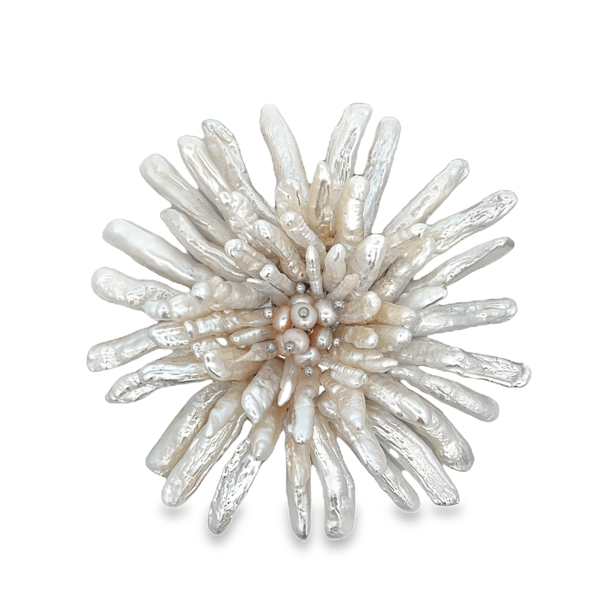 FRESH WATER PEARLS DAISY PIN - C'SANTOS