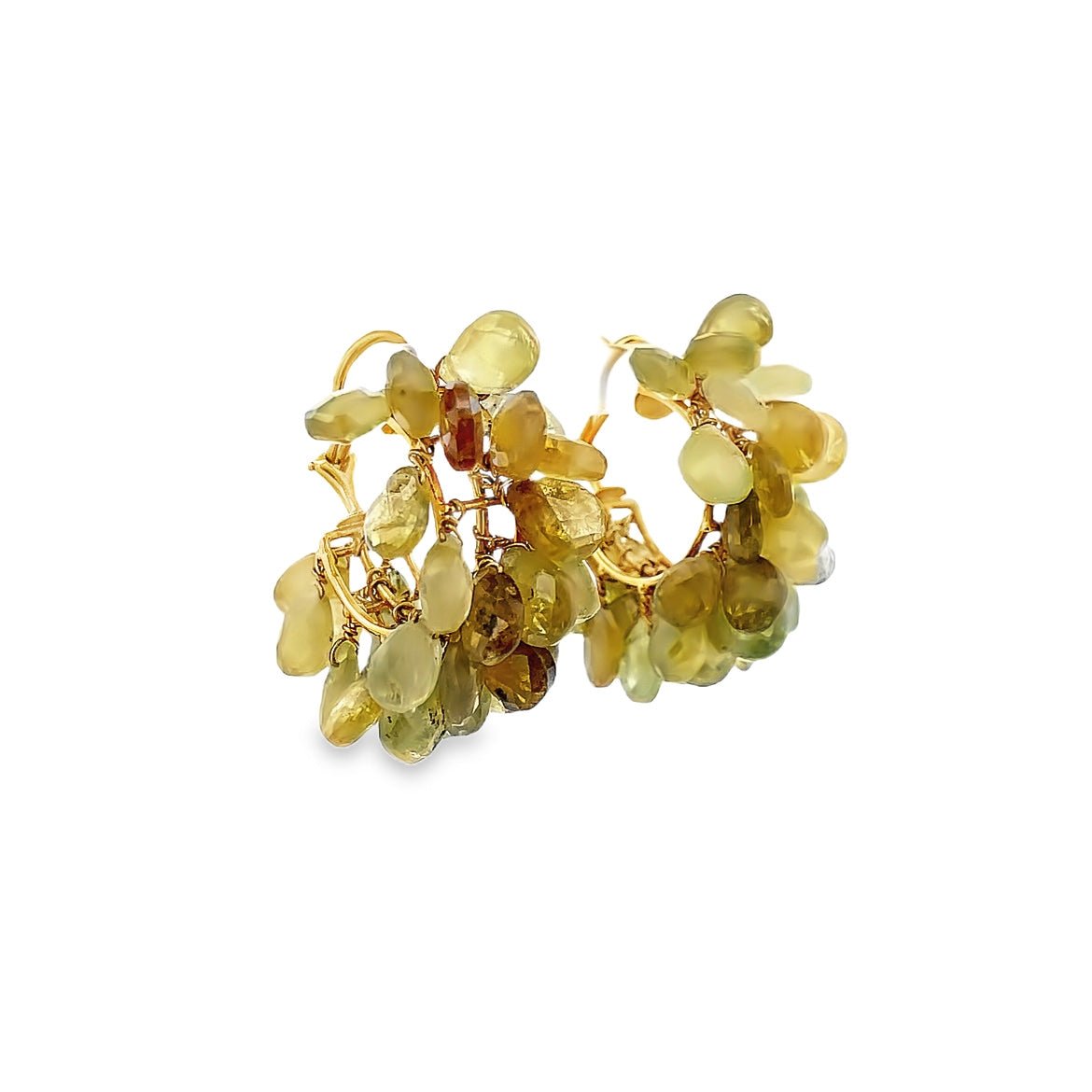 HOOP EARRINGS SET WITH GROSSLER GARNET - C'SANTOS