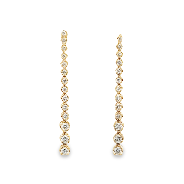 14K GOLD TENNIS EARRINGS
