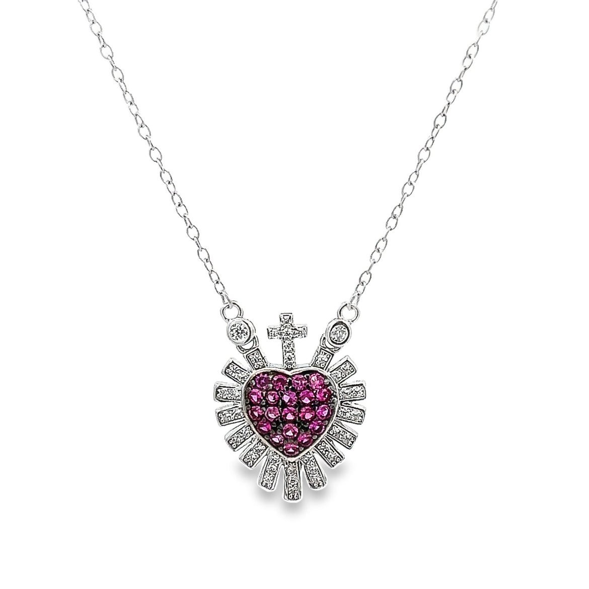 NECKLACE SACRED HEART SILVER - C'SANTOS