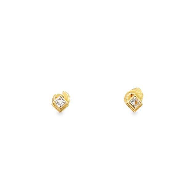 PIERCING DE ORO AMARILLO DE 14KT CON ROMBO DE TOPACIO - C'SANTOS
