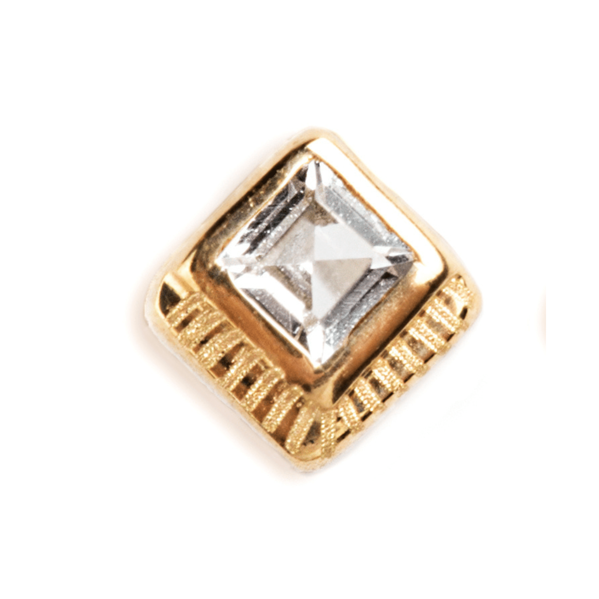 PIERCING DE ORO AMARILLO DE 14KT CON TOPACIO - C'SANTOS