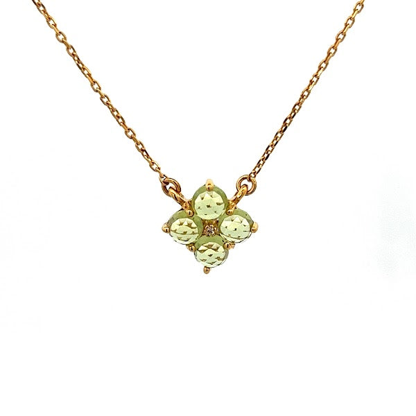 925 GOLD PLATED NECKLACE WITH PERIDOT