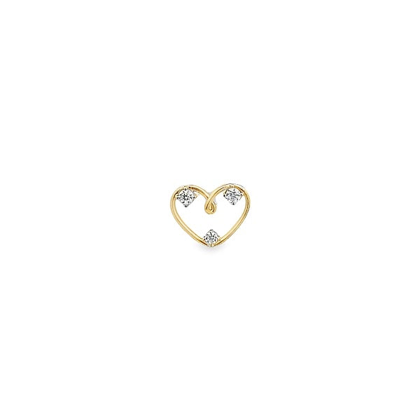 14K GOLD CURVES HEART PIERCING