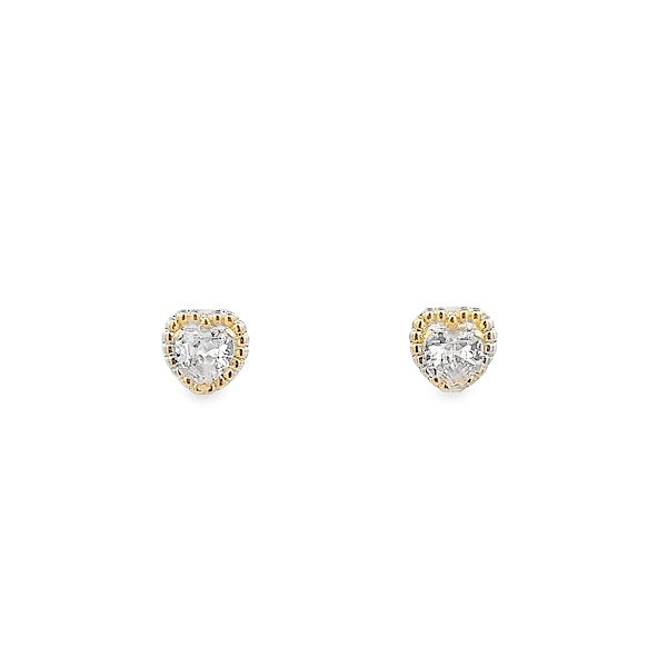 14KY HEART CRYSTAL EARRINGS