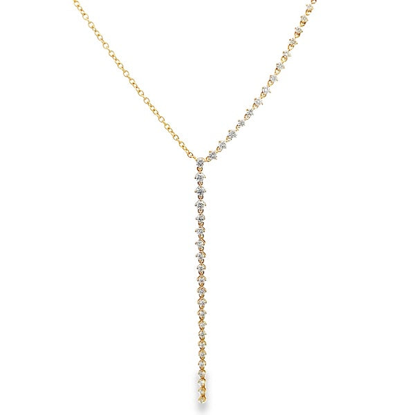 14K GOLD DIAMOND LARIAT NECKLACE