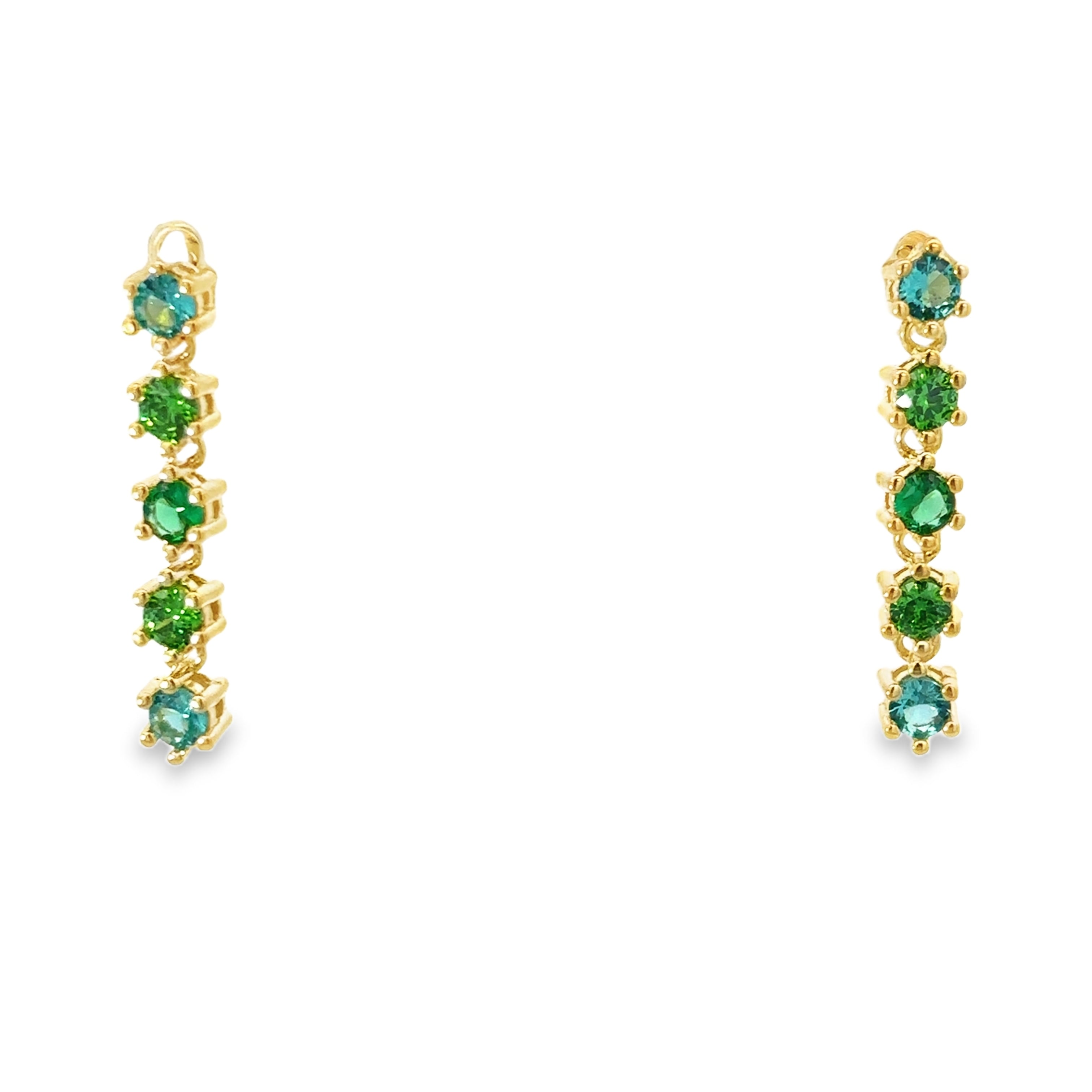 BAR EARRINGS IN 925 GOLD PLATED