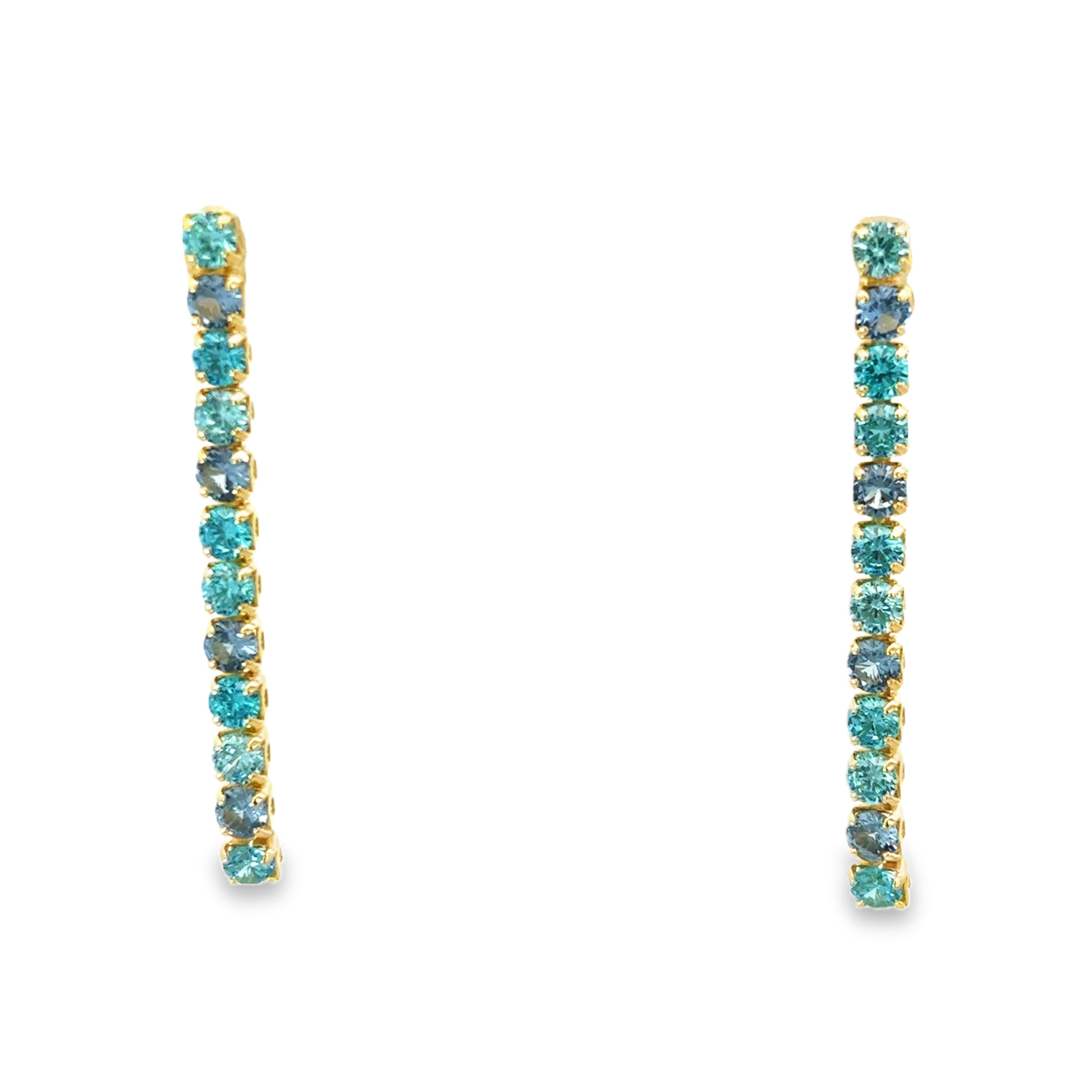 LONG BAR EARRINGS IN 925 GOLD PLATED