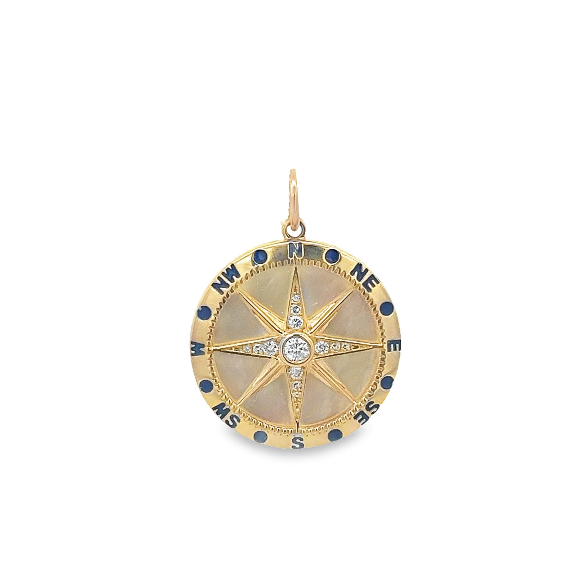D0.14CT 14KY STARBURST COIN PENDANT MAL4.43CT