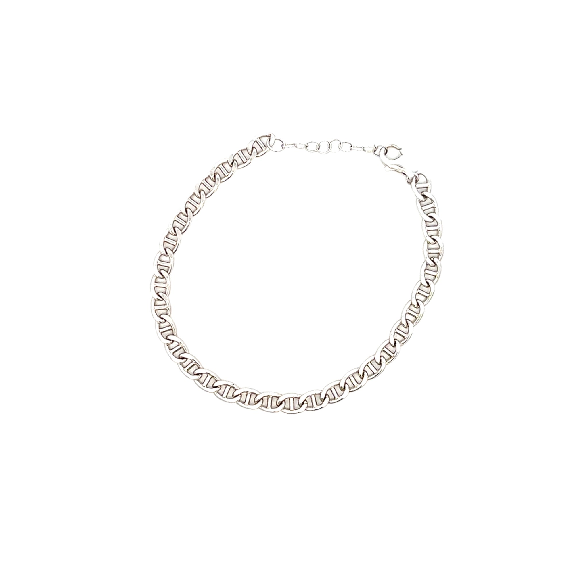 925SL LINKS FLAT MARINER BRACELET 6 INCH