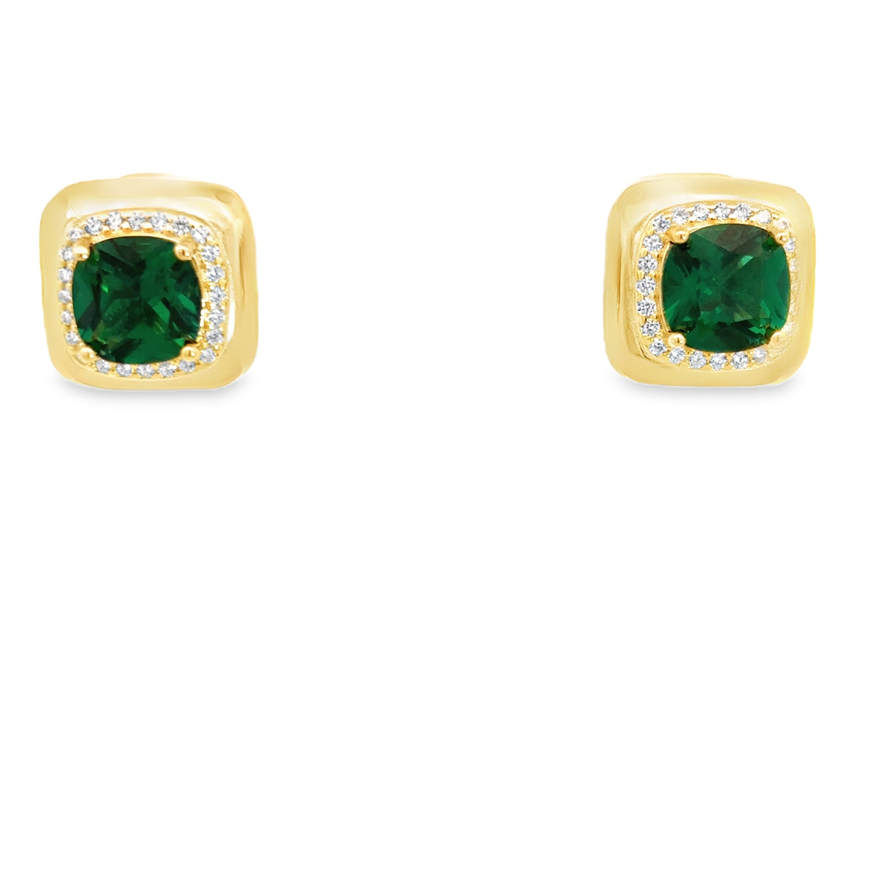 BIG SQUARE EARRINGS IN 925 GOLD PLATED