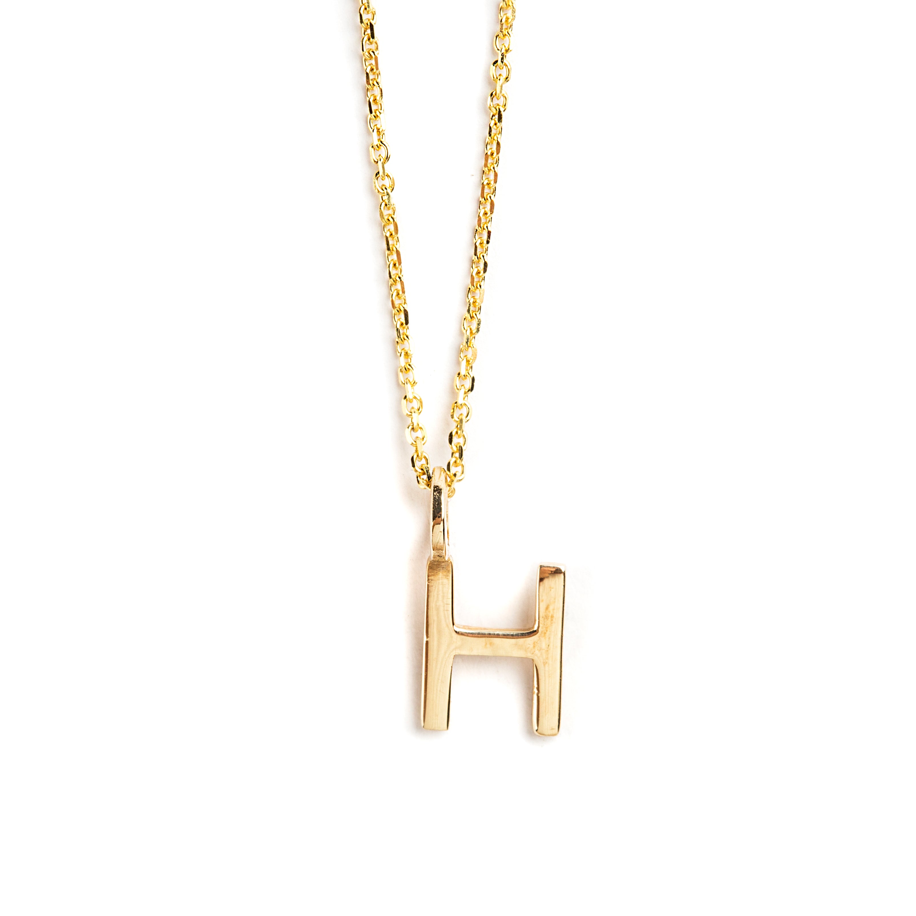DIJE LETRA H DE ORO AMARILLO DE 14K