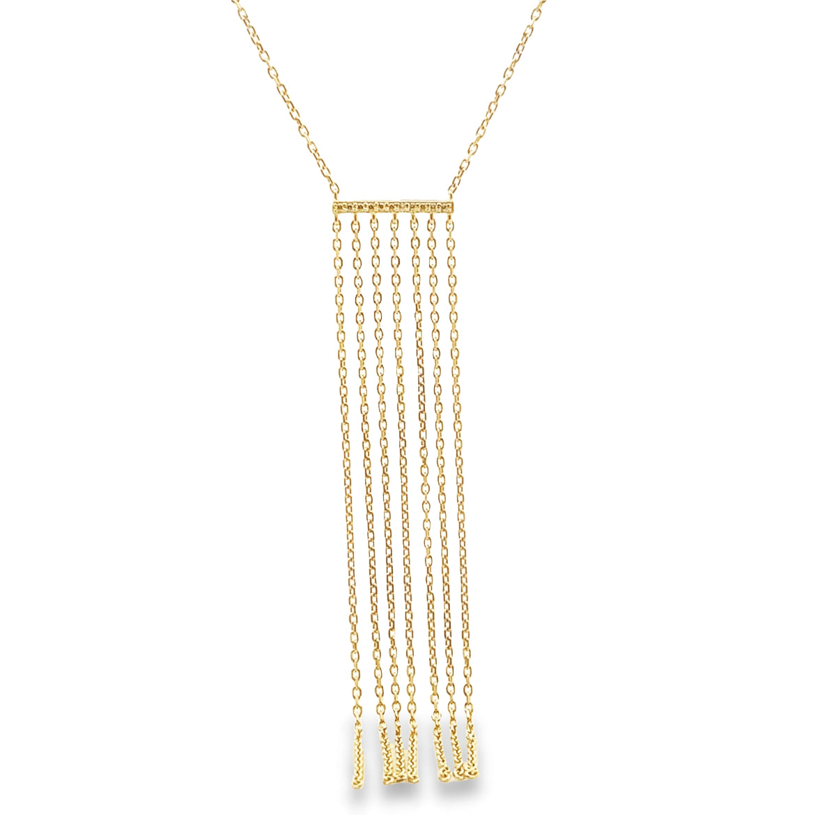NECKLACE SILVER CENTER WHITE CZ GP