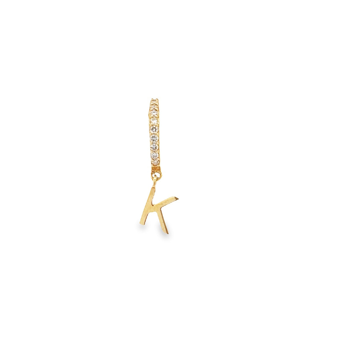 14KY EARRING LETTER K