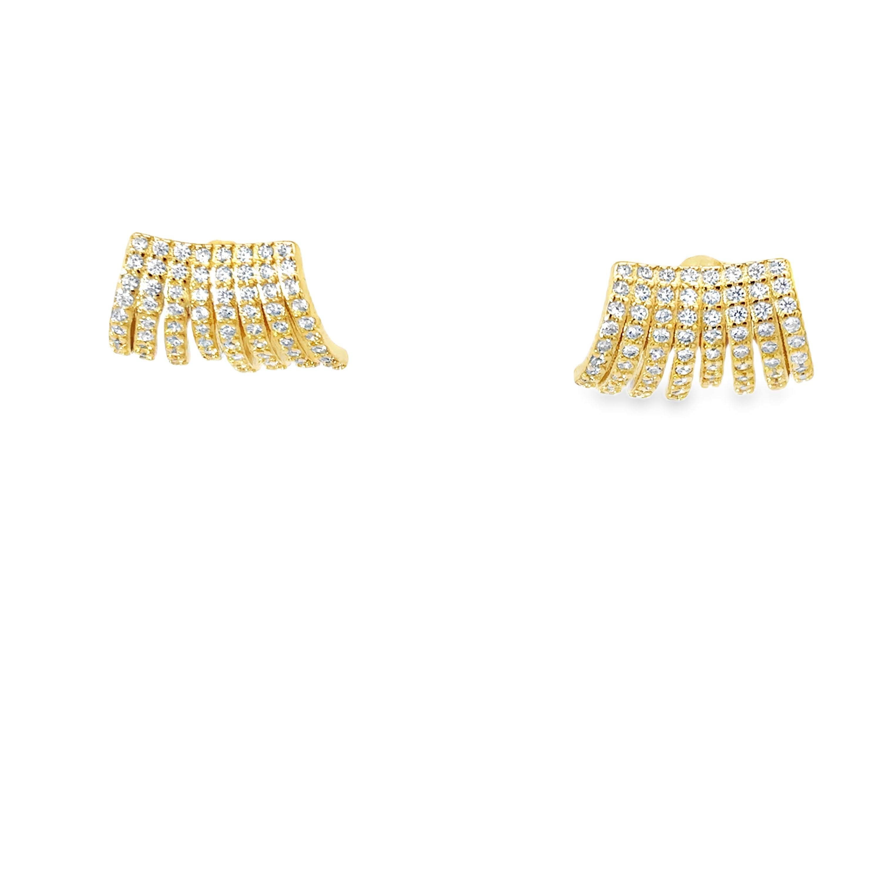 EAR JACKET EARRINGS IN 925 GOLD PLATED