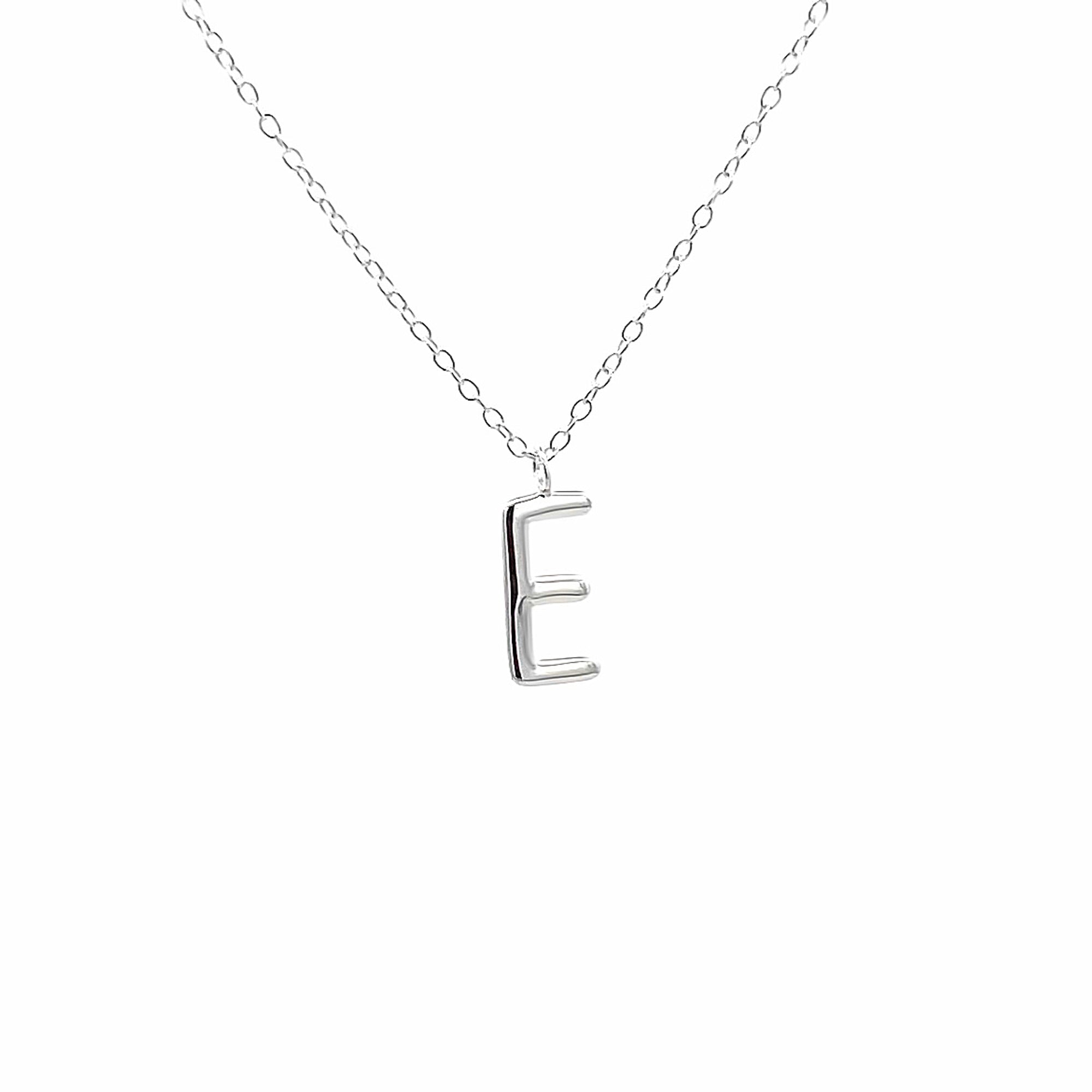 925SL LETTER E NECKLACE