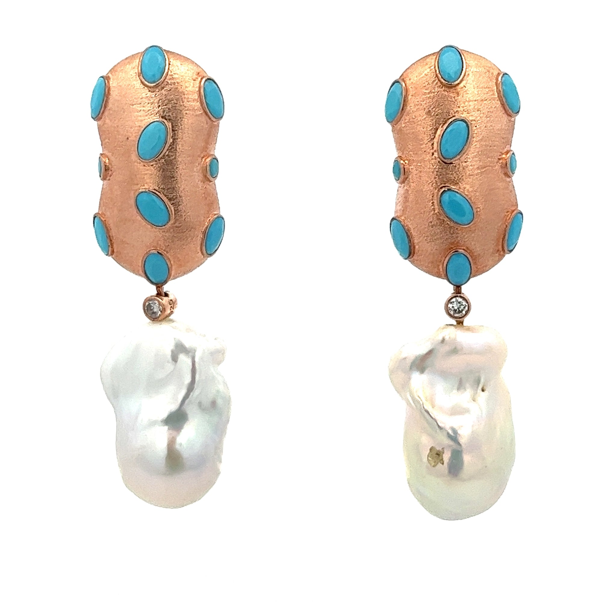 ARETES OVALO CON CRISTALES Y PERLA COLGANTE