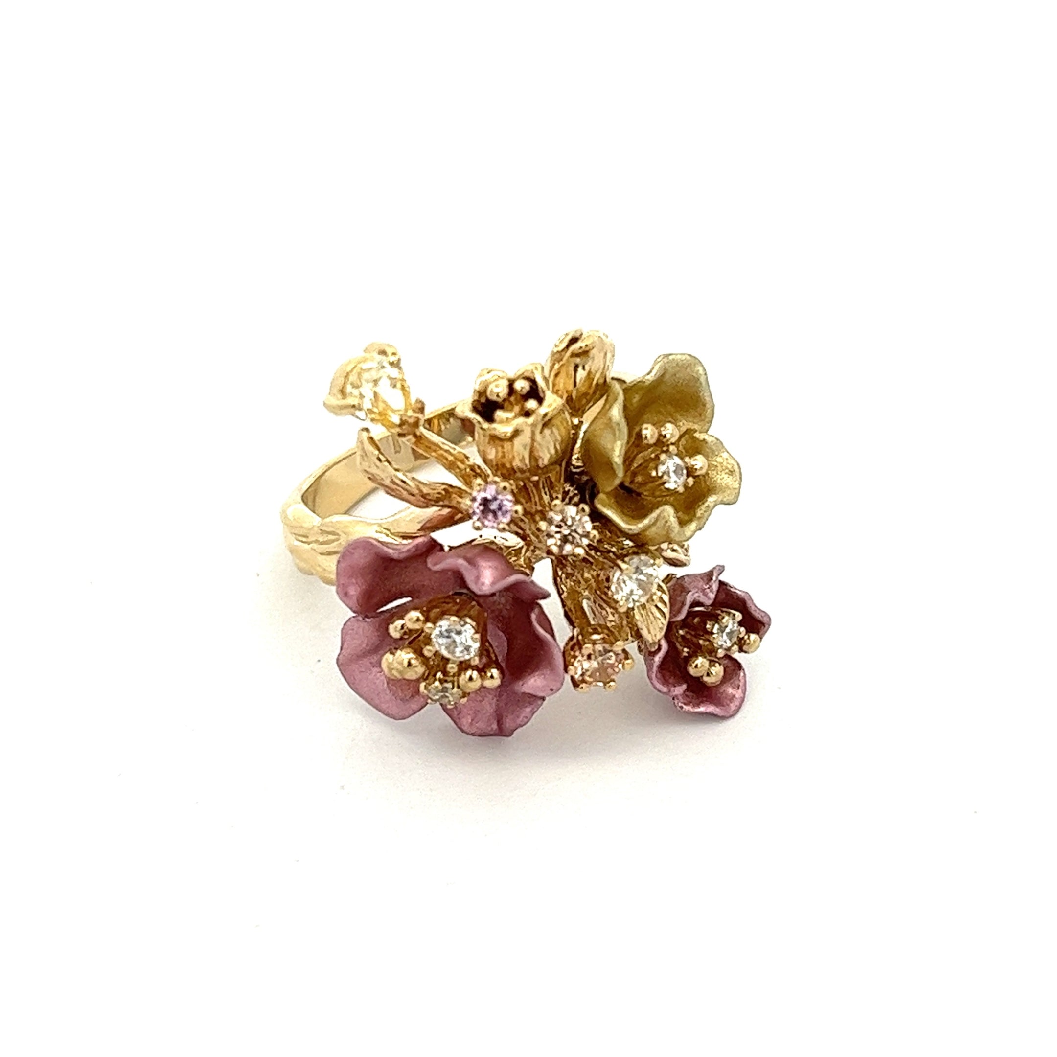 RING SILVER ALUMINIUM PNK YELLOW CHAMPANGE CAN