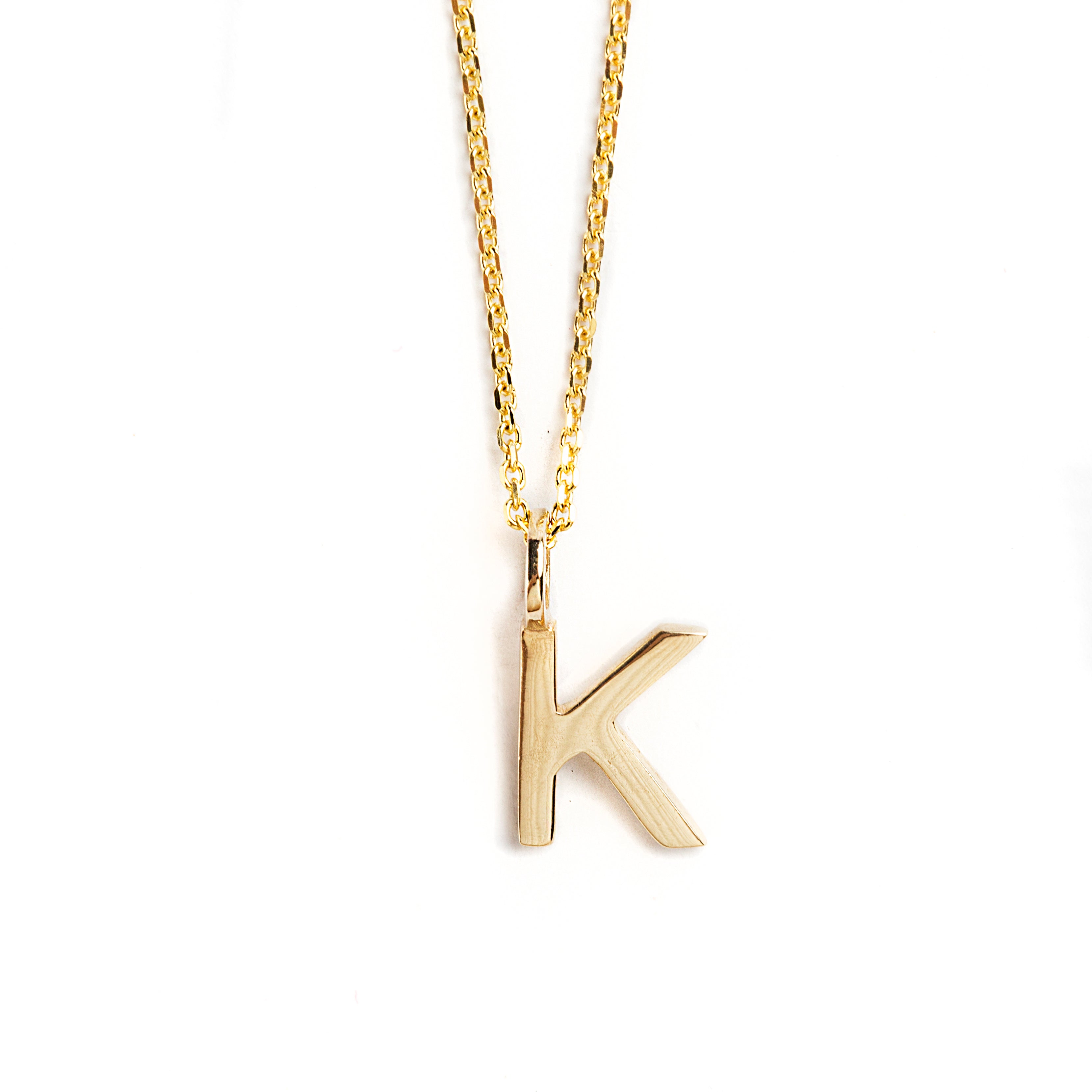 DIJE LETRA K DE ORO AMARILLO DE 14K