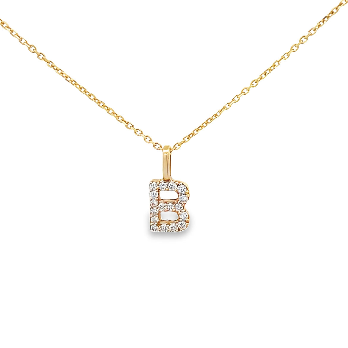 14KY PENDANT LETTER B
