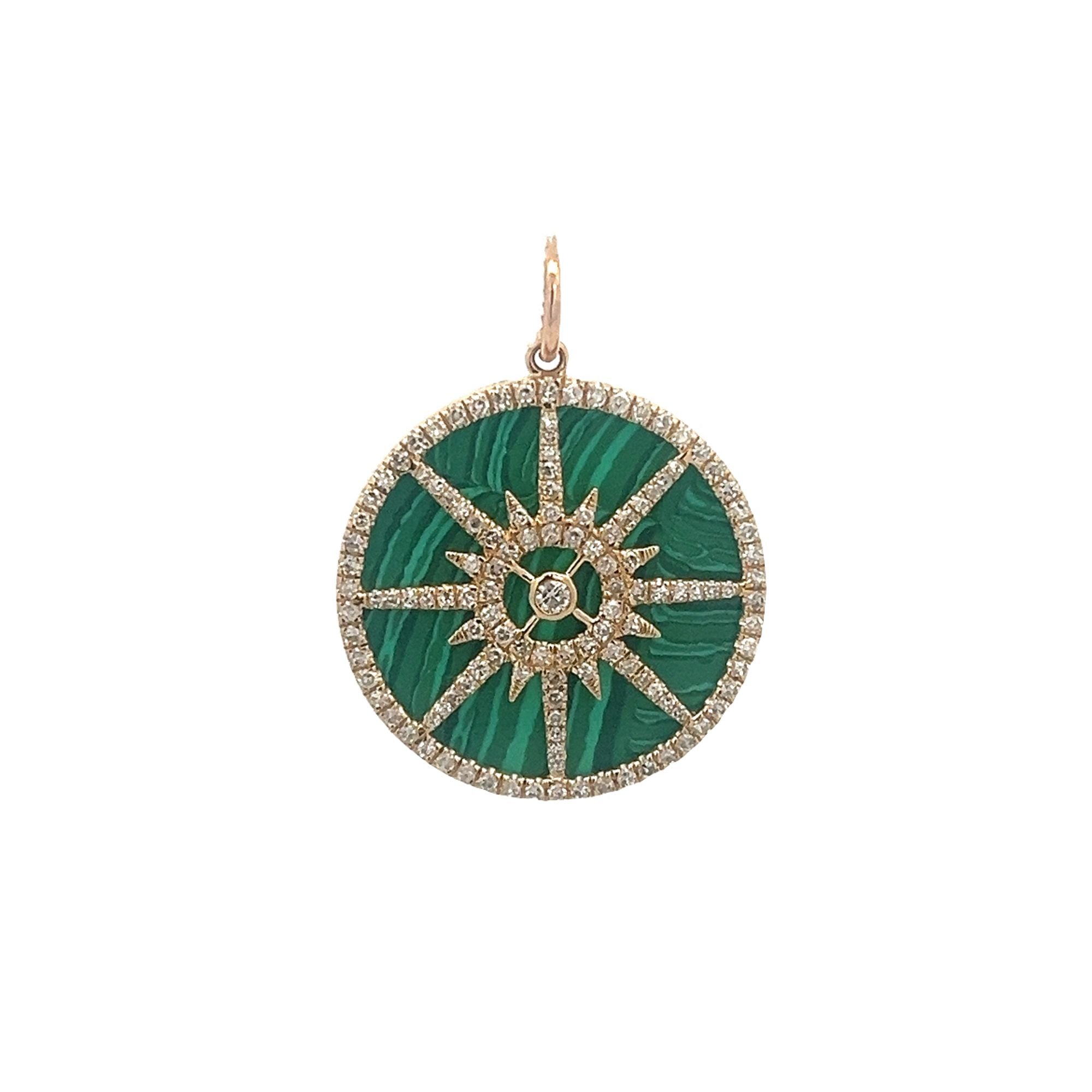 D0.50CT 14KY STARBURST COIN PENDANT MAL4.43CT