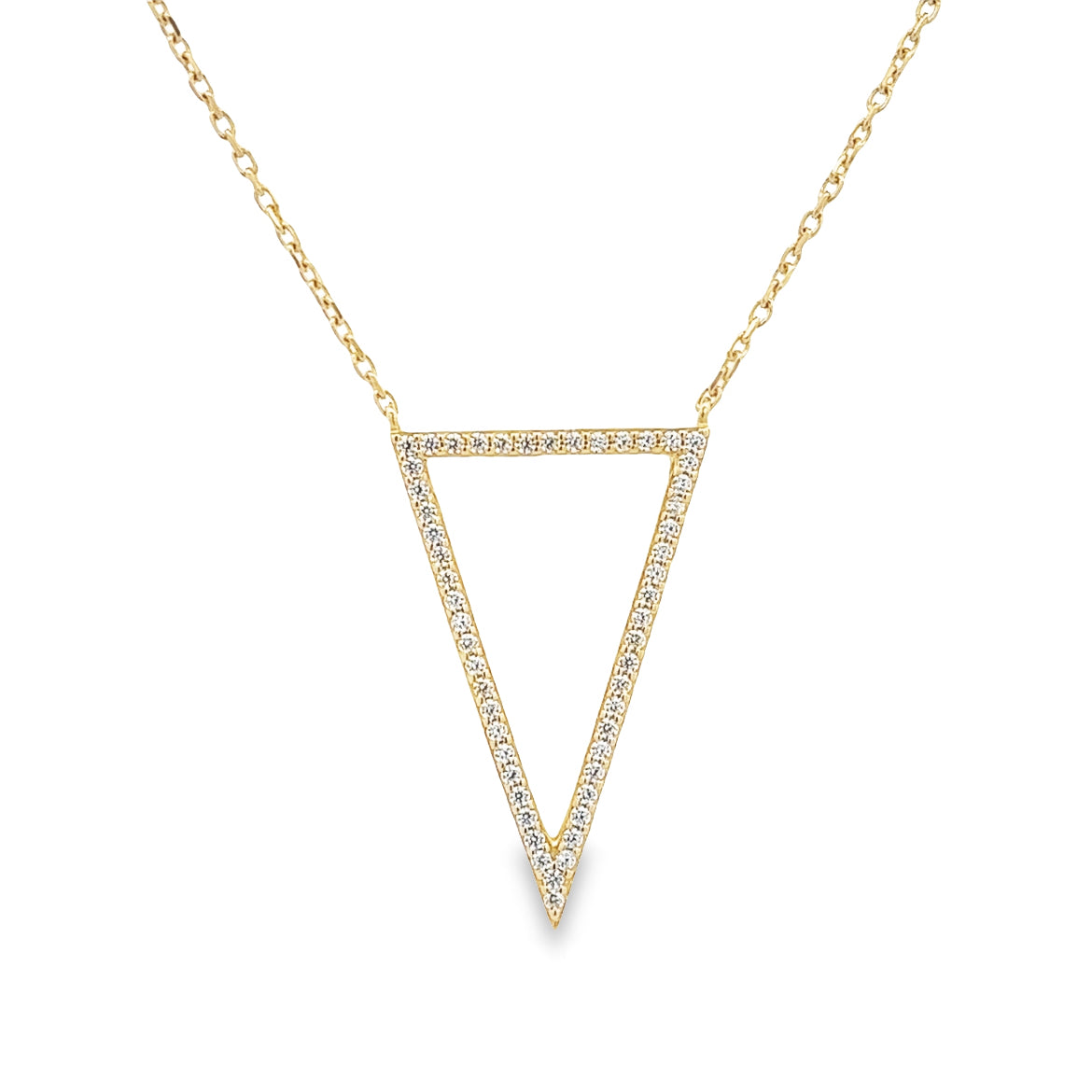 NECKLACE SILVER CENTER WHITE CZ