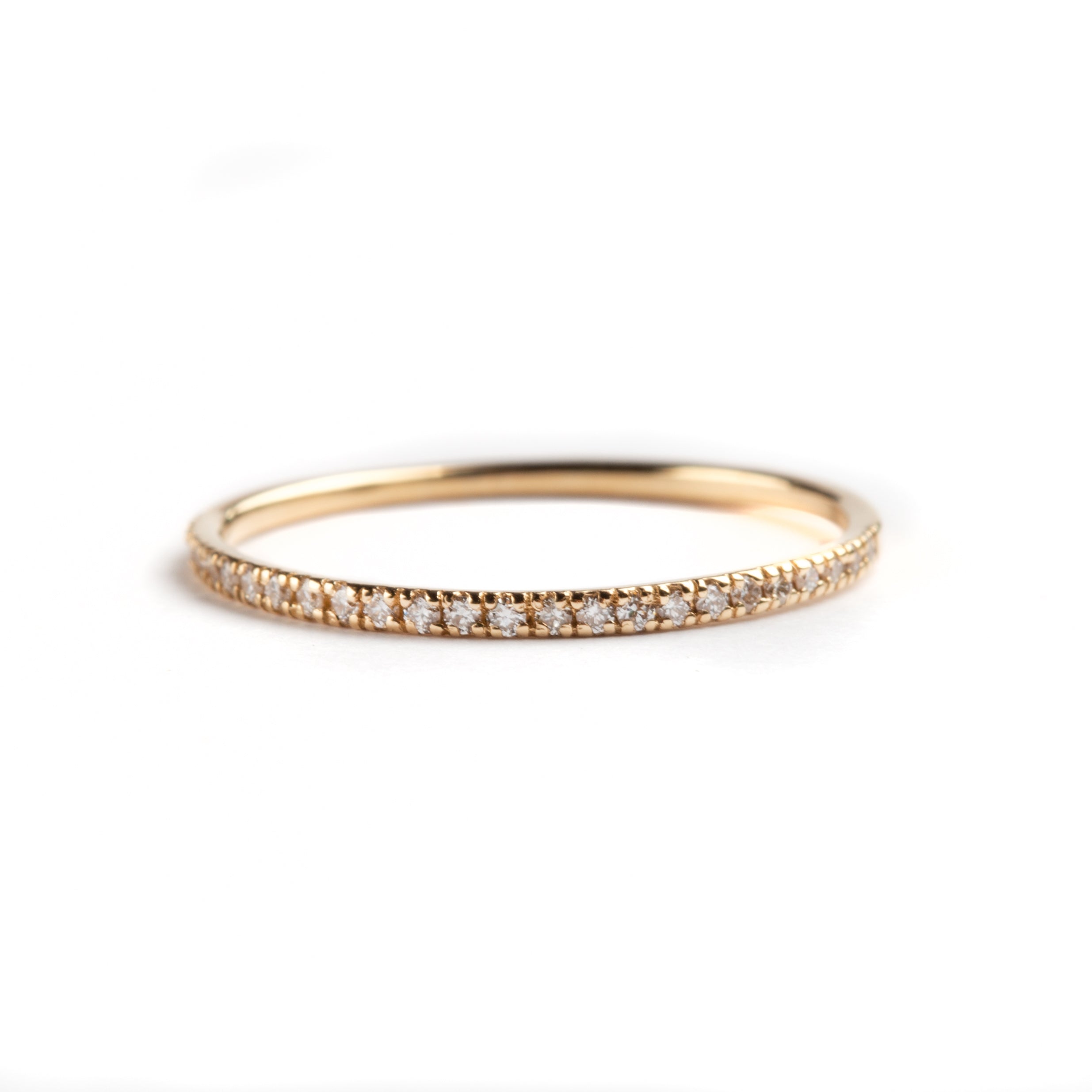 D0.13CT 14KY ANILLO SEMI INFINITO CON DIMANTES