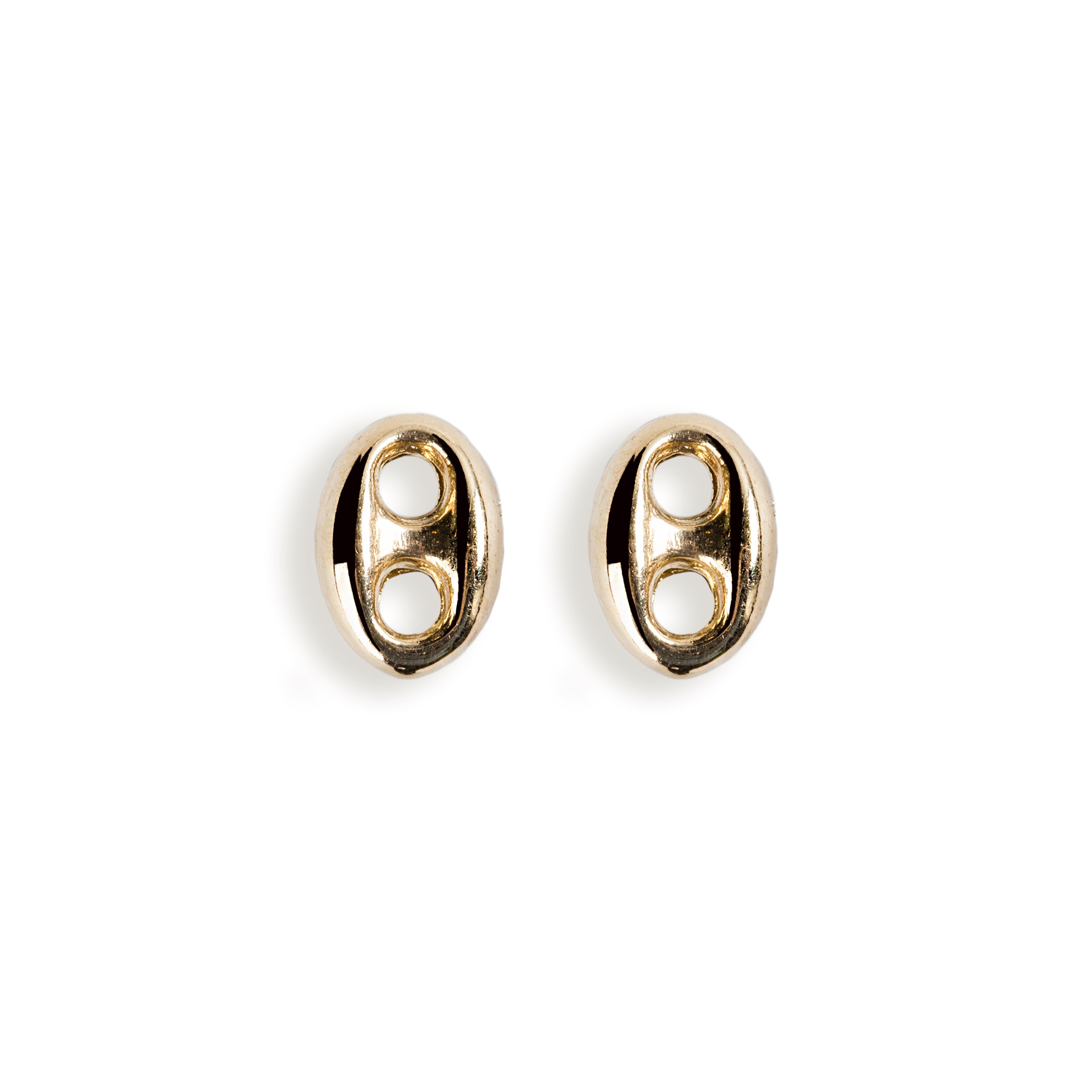 ARETES DE DE BOTON EN ORO AMARILLO 14K