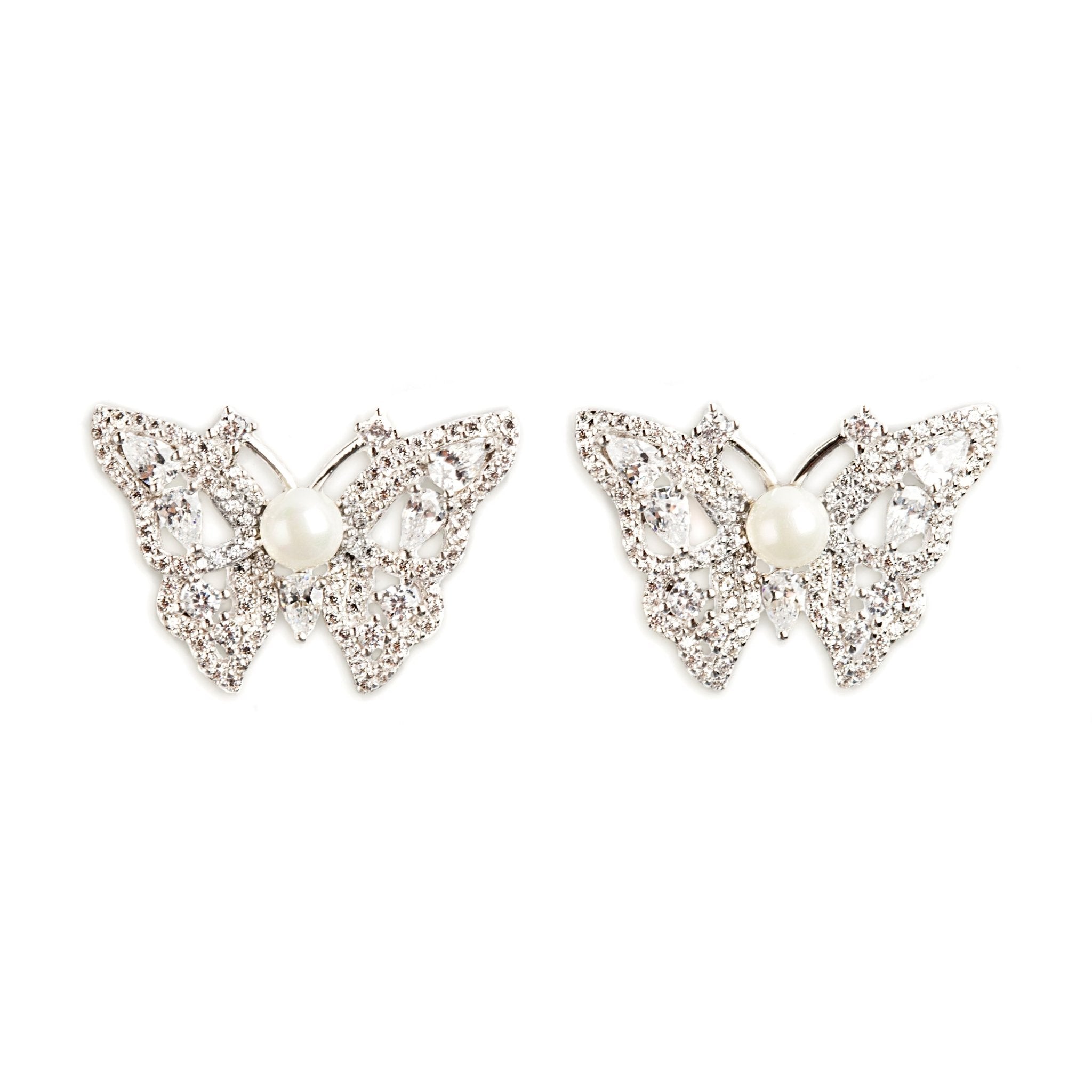 Dije Colgante Mariposa Con Circonio Cubico Chapado En Oro Real 18k