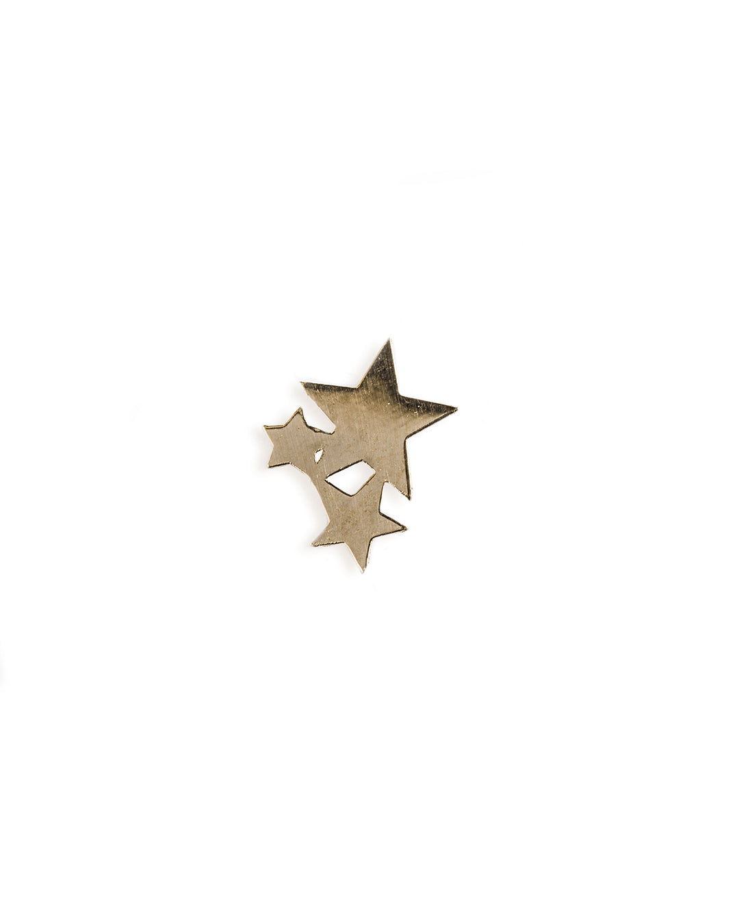 14K GOLD PLAIN THREE STARS PIERCING