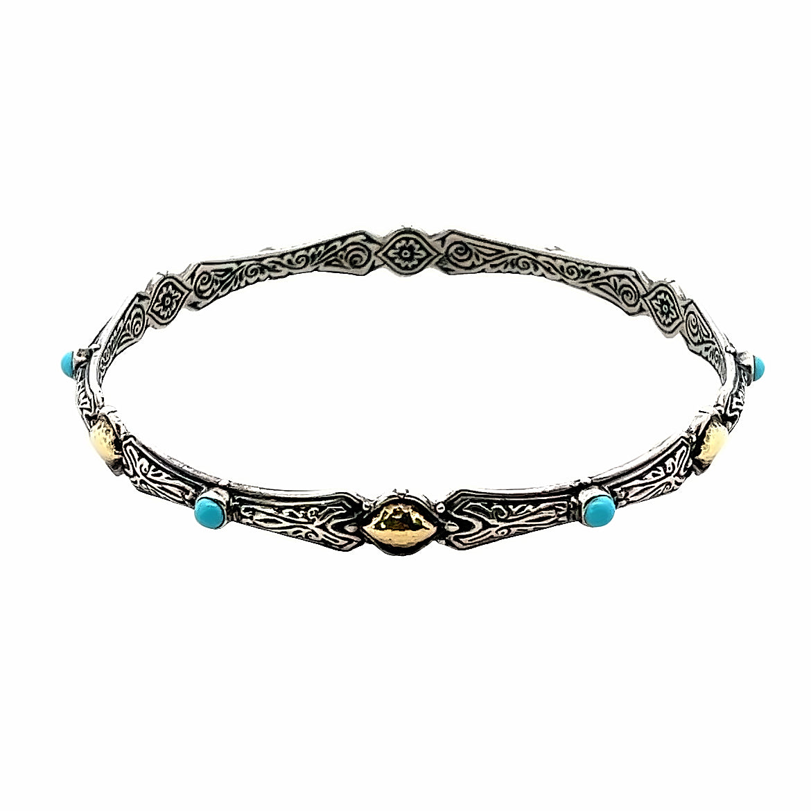 925 SILVER PLATED BANGLE WITH CRYSTALS
