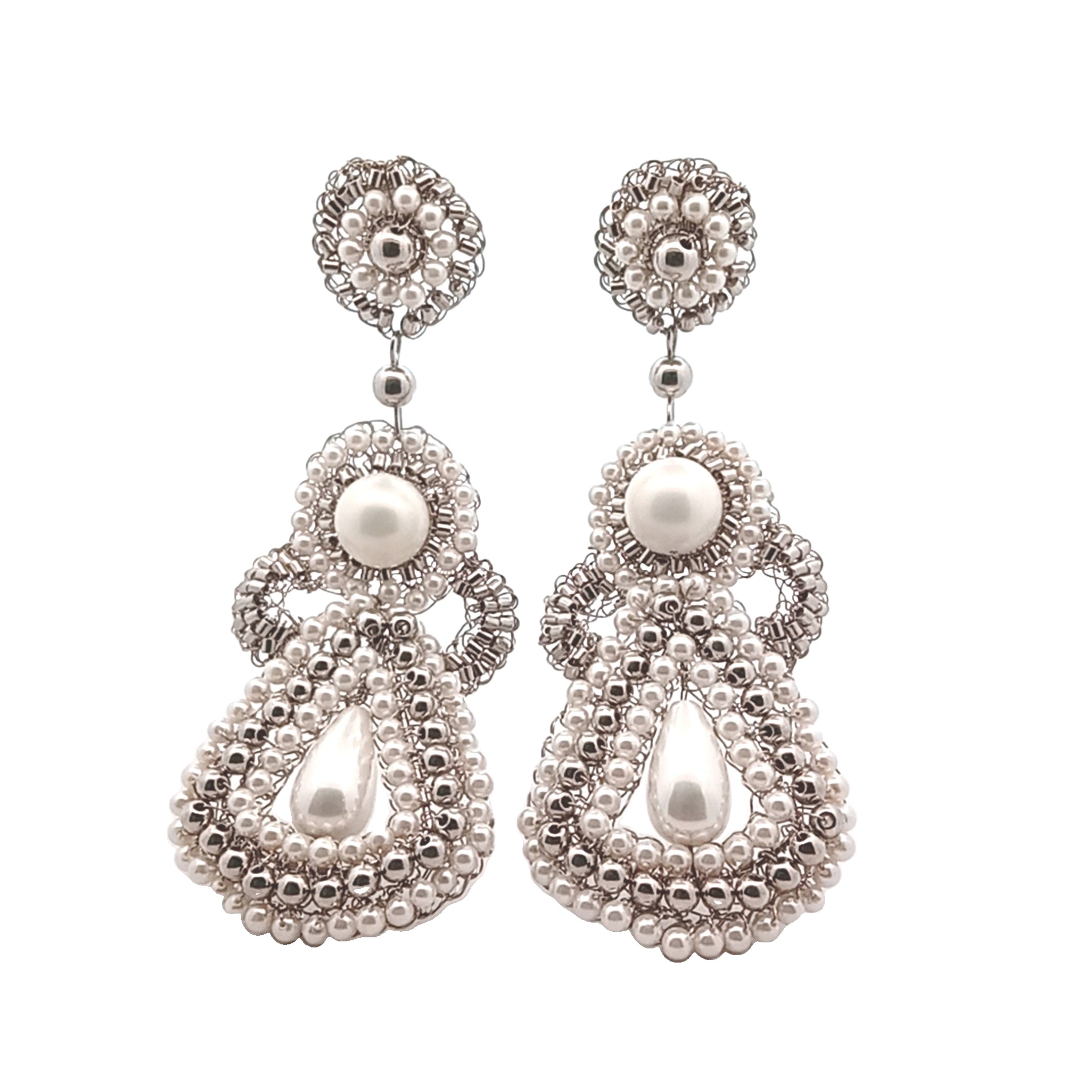 SHELL PEARL DROP EARRINGS