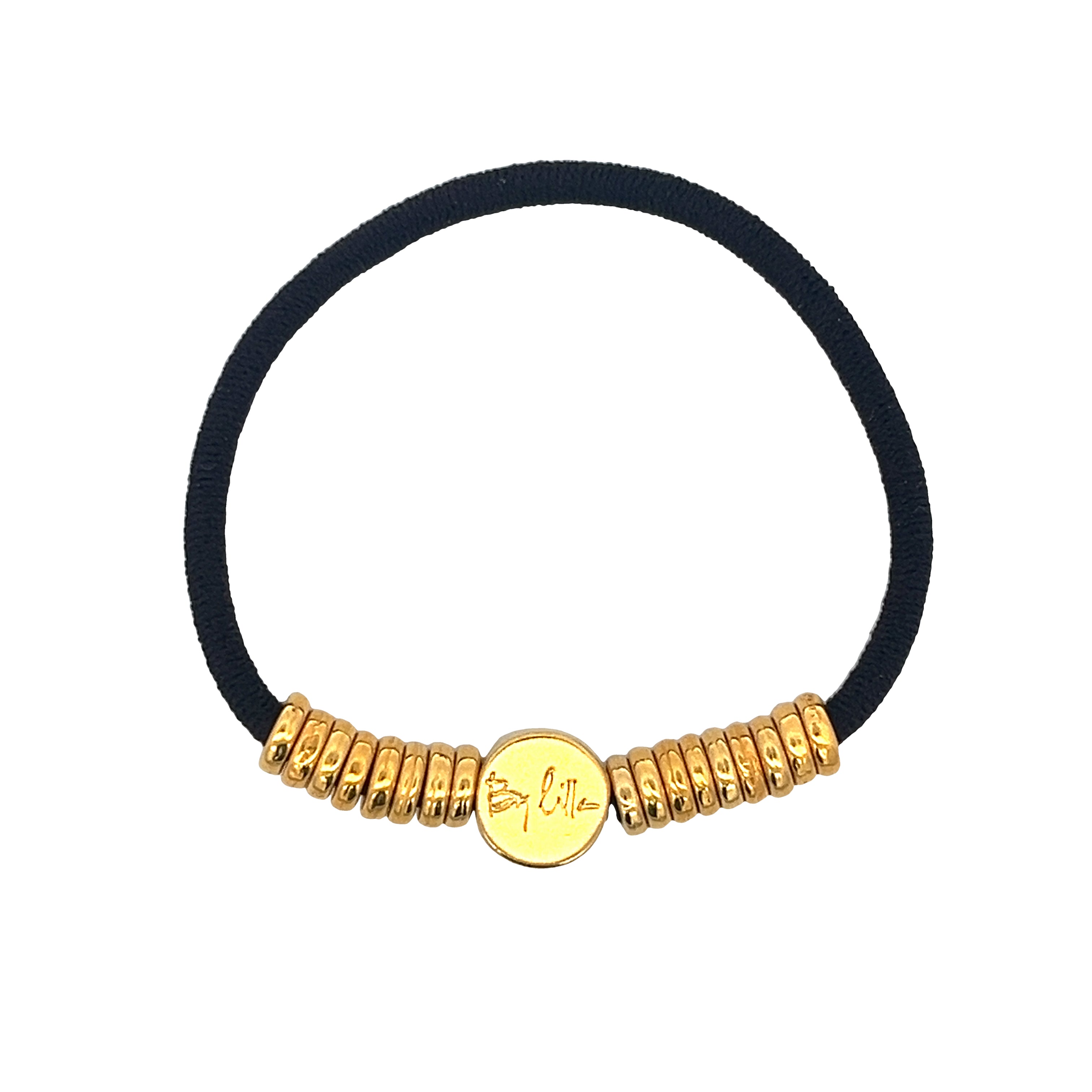 HAIR BRACELET AND HAIR TAIL WITH GOLDEN RINGS